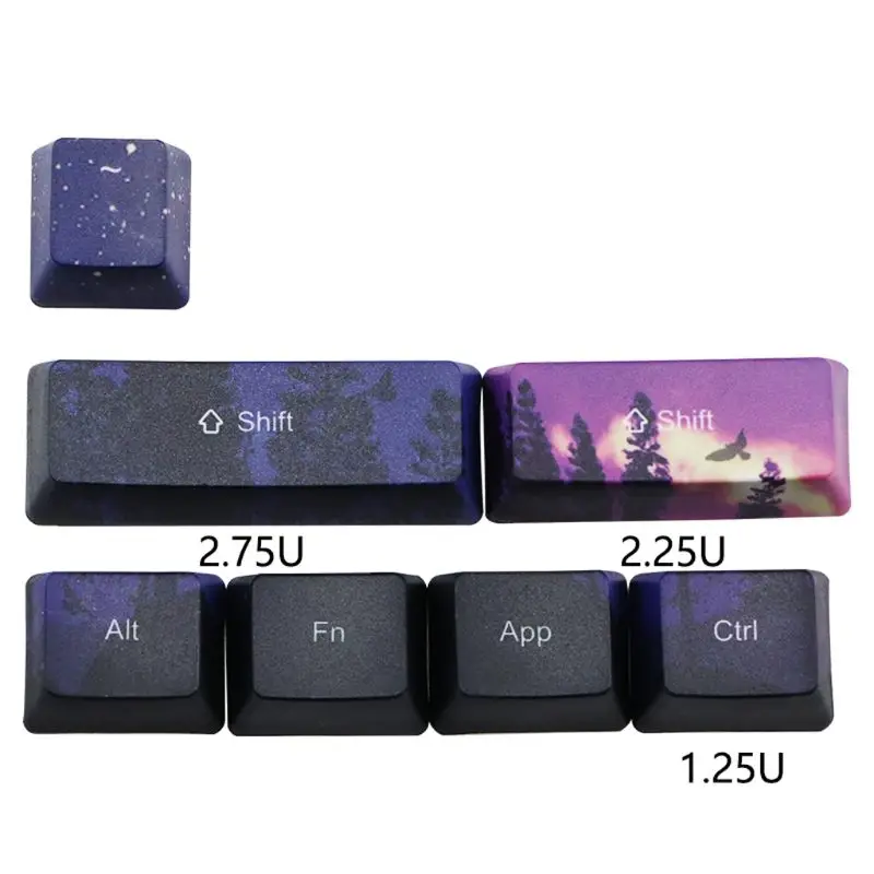 71 ключ OEM PBT Keycaps полный комплект механическая клавиатура 5 сторон