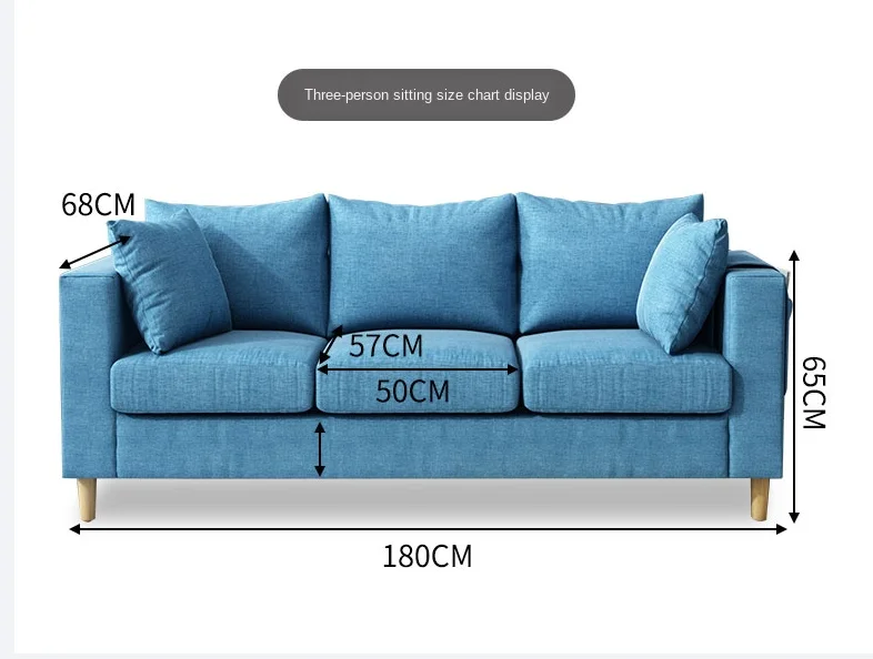 Karoislazy Sofa Small Apartment Living Room Bedroom Single Three Person Multifunctional Net Red Section Nordic | Мебель
