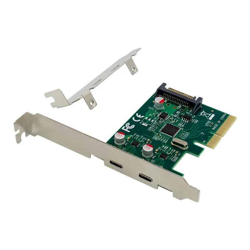 Адаптер PCIE X4 в USB 3 1 2 порта s ASM1142 с двумя портами | Компьютеры и офис