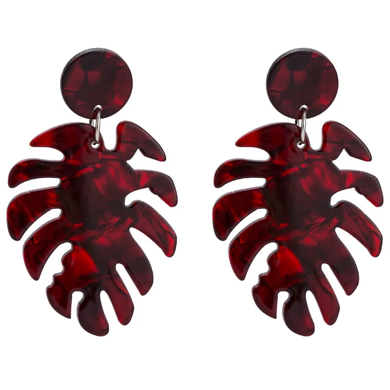 

Jewelry Gifts Women Leaf Acetate Sheet Acrylic Earrings
