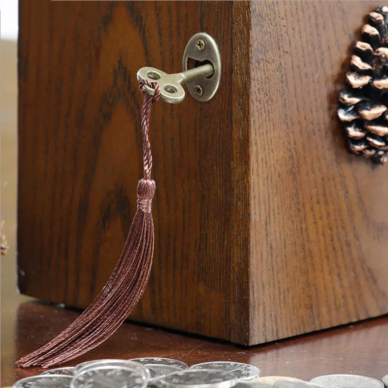 Американская Копилка в стиле ретро из массива дерева ручной работы Детская