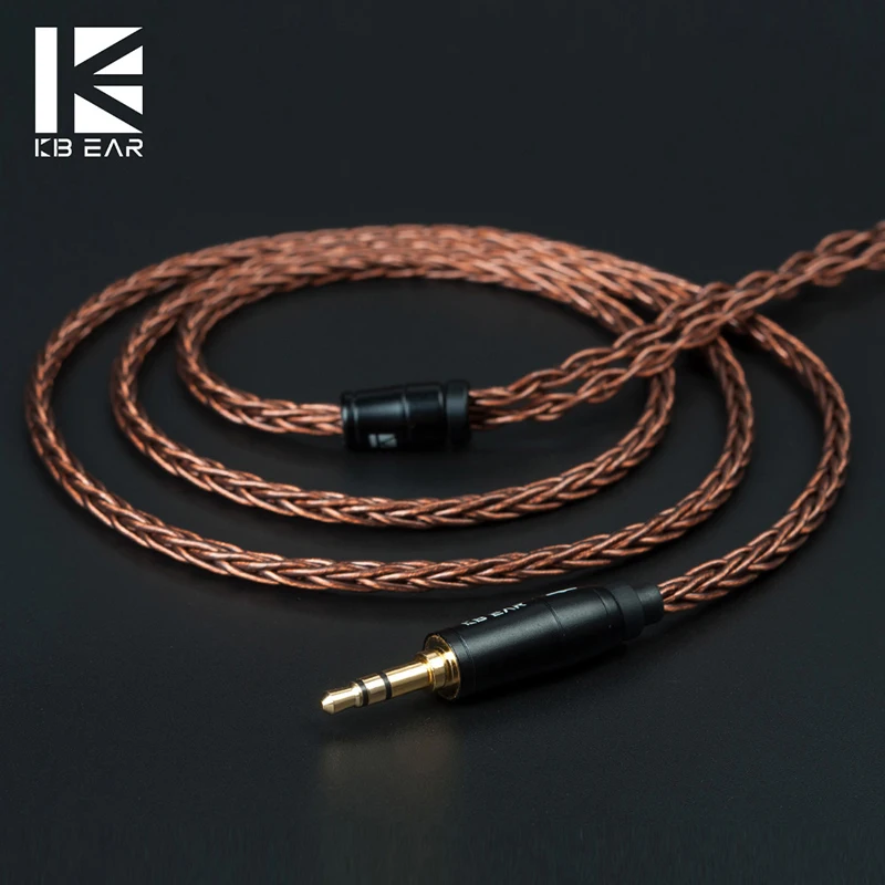 KBEAR 8 Core Oxygen-Free Balanced Cable 2.5/3.5/4.4MM with MMCX/2PIN/QDC/TFZ for BLON BL-05 BL05 ZSX ZS10PRO ZSNPRO BA5 V90 | Электроника