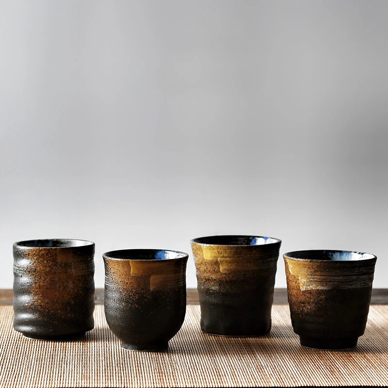 

Japanese Style Ceramic Coffee Cup Stoneware Hand-Painted Personal Tea Cups Drinkware Wine Mug Water mugs Wholesale
