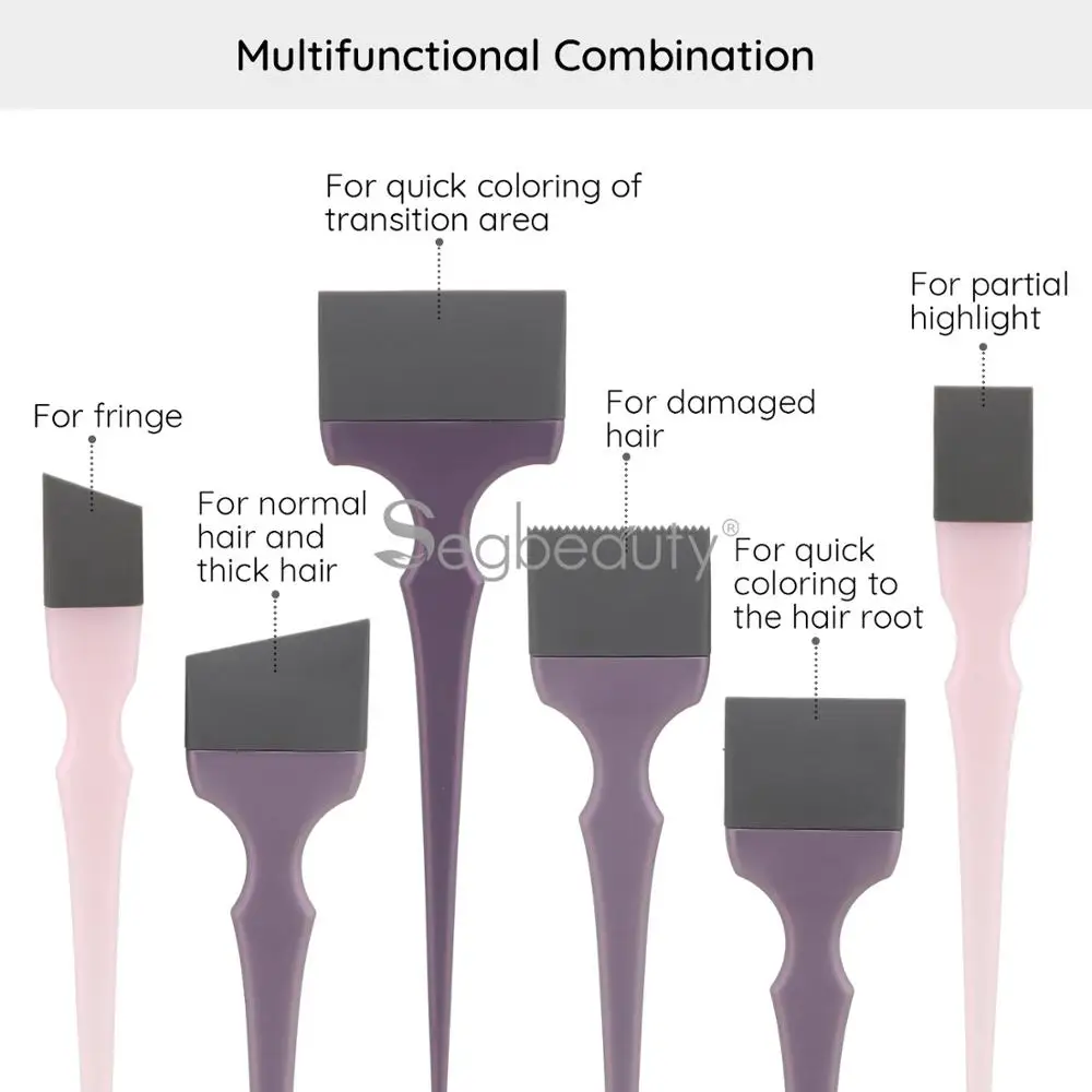6 шт. Силиконовые кисти для окрашивания волос|Расчески| |