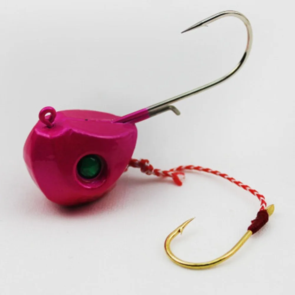 

40g-100g Fishing Lead Jig Head Lure Super Strong Fish Hooks Sea Boat