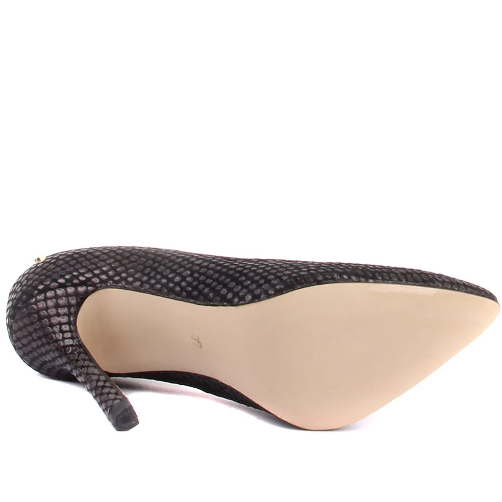 

Sail-Lakers Black Color Pattern Women 'S High-Heeled Shoes