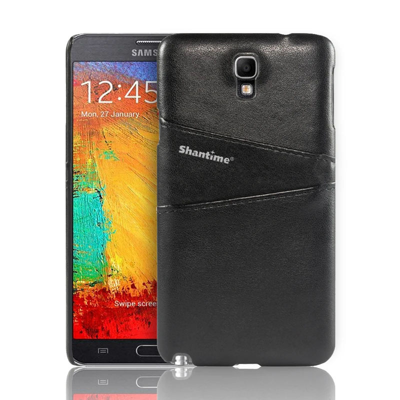 Black Чехол-бумажник из искусственной кожи для samsung Galaxy Note 3 Neo N7505, чехол для телефона samsung Galaxy S4 i9500, чехол с отделениями для визиток - Цвет: Black
