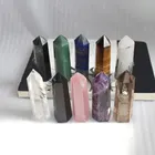 1 шт. натуральный розовый камень, розовый кварц, кристалл, палочка, точечный лечебный минеральный камень, украшения из натурального кристалла для детской комнаты