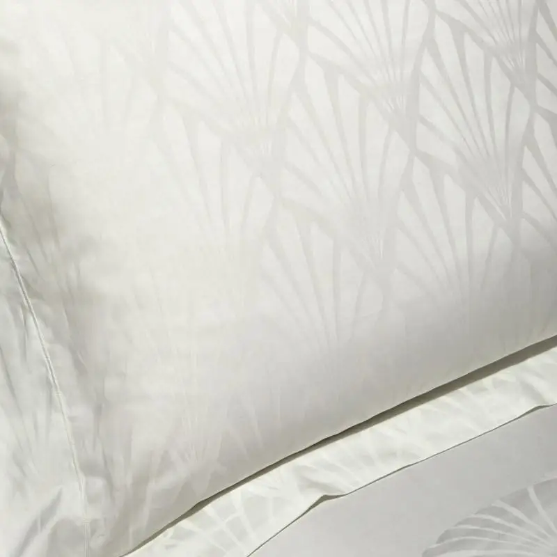 

100%Cotton Jacquard Duvet Cover Set Vintage Cream White Solid Hotel Brief Luxury Bedding set Bed sheet Pillowcase Queen King