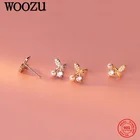 Женские серьги-гвоздики из серебра 925 пробы с фианитом