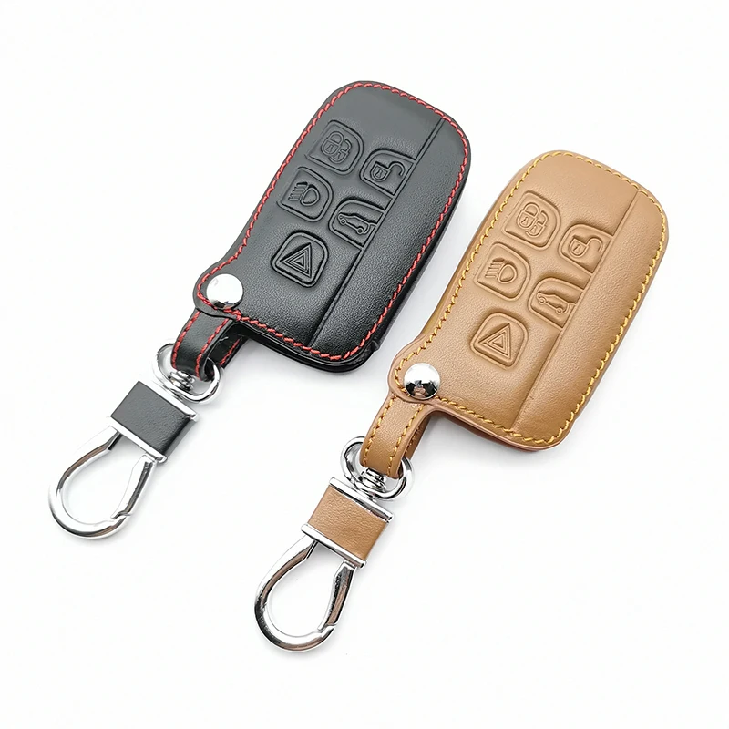 Кожаный чехол для ключей 5 кнопок пульт дистанционного управления Land Rover Evoque Sport