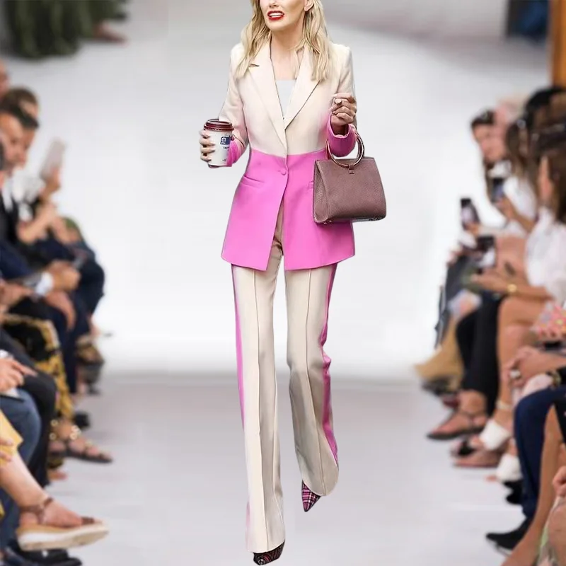 

Fashion Spring Autumn Women's Sets Long Sleeved Jacket Tops Slim Pants Vintage Elegant Casual Workplace Party High Quality Suits