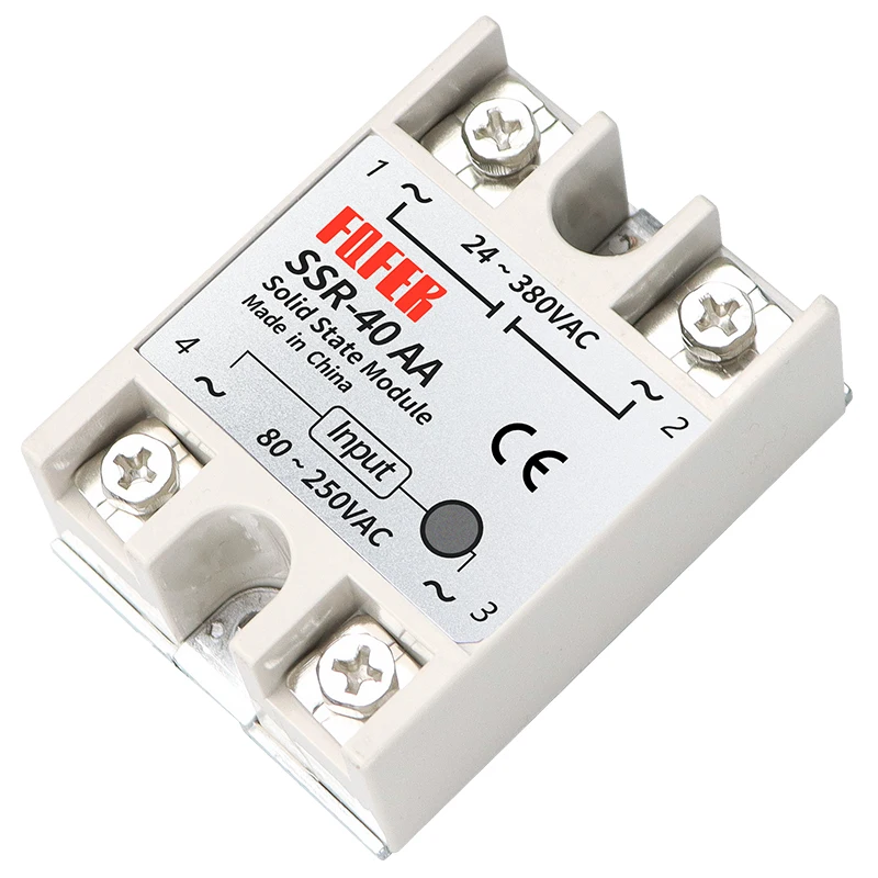 10A 25A 40A 60A AC Однофазное твердотельное реле постоянного тока SSR 10AA 25AA 40AA 60AA 80 250VAC 220 В