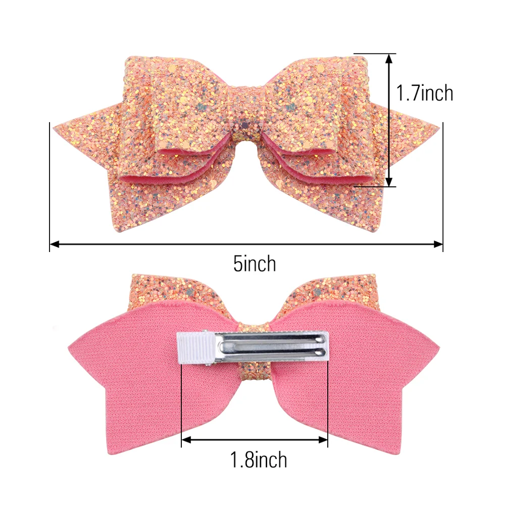 Детские заколки для волос с большим блестящим бантом 14 шт./Лот 5 дюймов| |