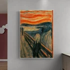 Известный Edvard Munch The Scream Репродукция холст картины абстрактные плакаты и печать Настенная картина для гостиной домашний декор