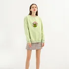 Женская толстовка с капюшоном и длинным рукавом, свободного покроя