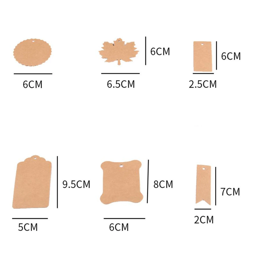 

10pcs Vintage Blank Kraft Paper Gift Tag Wedding Party Xmas Jute Twine Label