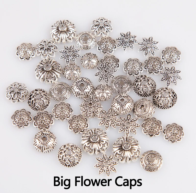 50 г/лот микс тибетских серебряных золотые разделительные бусины Подвески