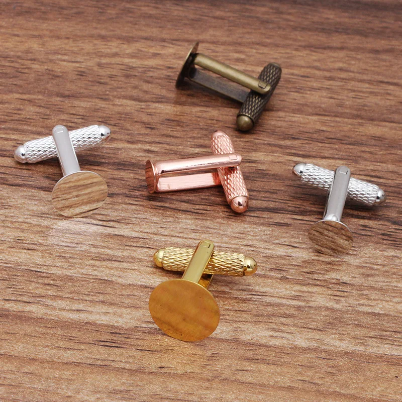 Пустые запонки основы фурнитура сделай сам плоские круглые клеевые накладки Whorl