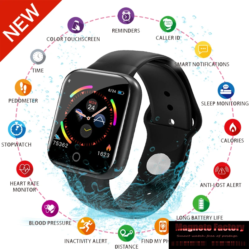 Умные часы HFS с монитором кровяного давления кислородом I5 PK B57 для Apple Watch Android