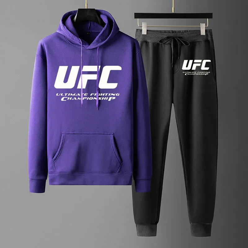 

2021 New Brand Men's Fashion Hoodie Sportswear Men Clothes Jogging Casual Tracksuit Mens Running Sport Suits+Pant 2Pcs Sets