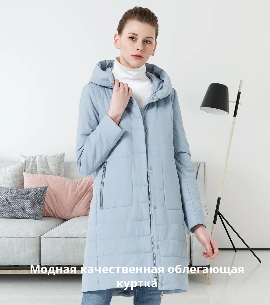 ICEbear Новинка женское осеннее пальто с капюшоном хлопковая теплая Женская куртка высокого качества Брендовая женская куртка с капюшоном GWC19038I