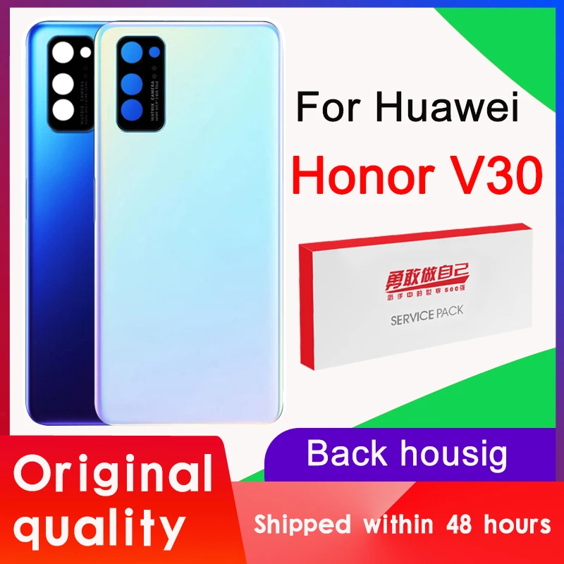 Задняя стеклянная крышка батарейного отсека для Huawei Honor V30 корпус панель View 30 с