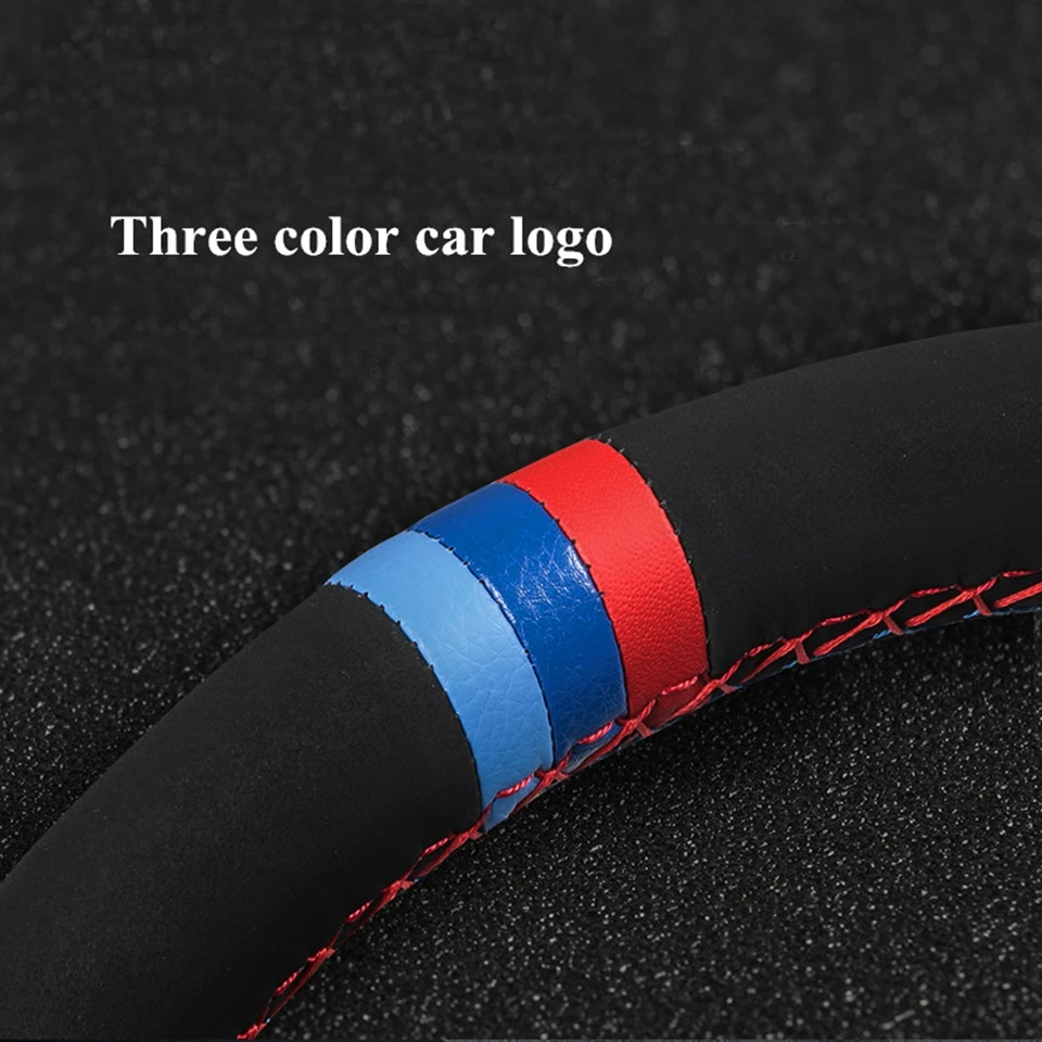 

Car Steering Wheel Cover Genuine Leather Suede For Audi A3 8P Sportback A4 B8 Avant A5 8T A6 C6 A8 D3 Q5 8R Q7 4L S3 S4