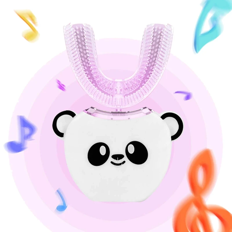 Детская автоматическая электрическая зубная щетка 360 ° круглый очищающий