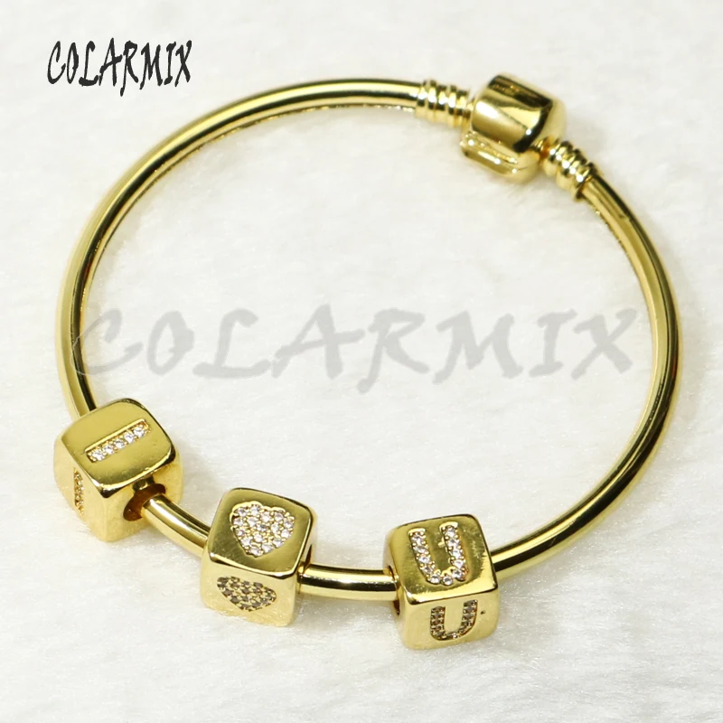 

5 pcs Cubic I love U bangle jewelry LOVE bangles gift accessories bangles bracelets trendy jewelry girls gift 50292
