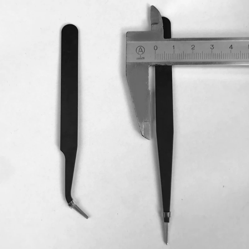 Изогнутые прямые щипчики BORN PRETTY Пинцет черный дизайн ногтей Стразы Щипцы для