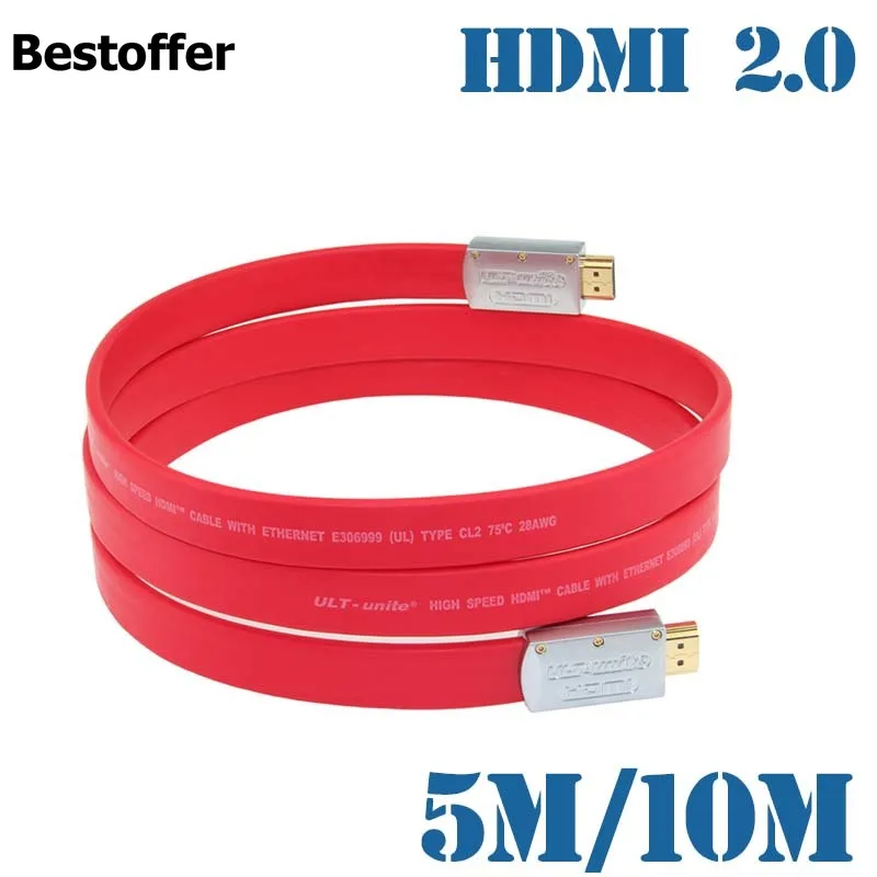 5m /10m новейший цинковый сплав длинный HDMI 2 0 стандартный штекер 4K * 2K для LCD DVD