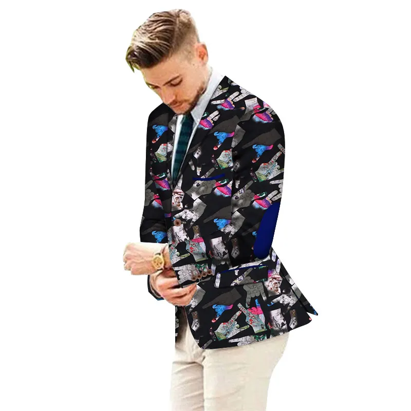 Модный мужской костюм с вышивкой по индивидуальному заказу пиджак в африканском