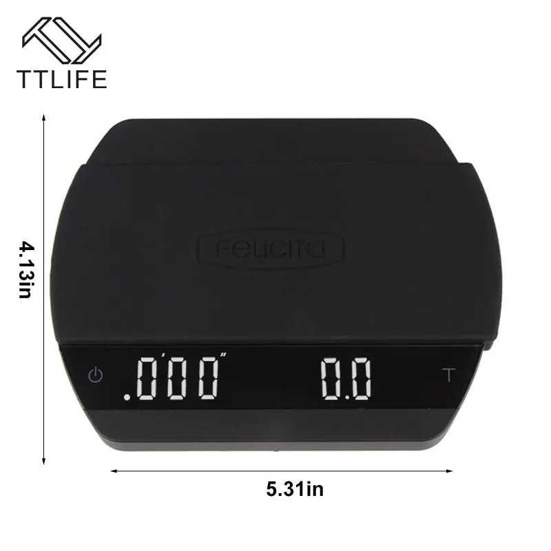 B&aacute;scula de caf&eacute; electr&oacute;nica Digital LED, balanza de Espresso de 0,1g y b&aacute;scula de cocina impermeable con conexi&oacute;n Bluetooth y aplicaci&oacute;n de caf&eacute;-5