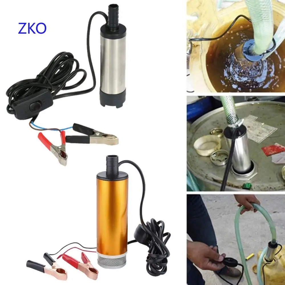 

DC 12V/24V Stainless Steel Electric Submersible Water Pump Fuel Water Oil Fluid 8500r/min Transfer Pump Dropshipping