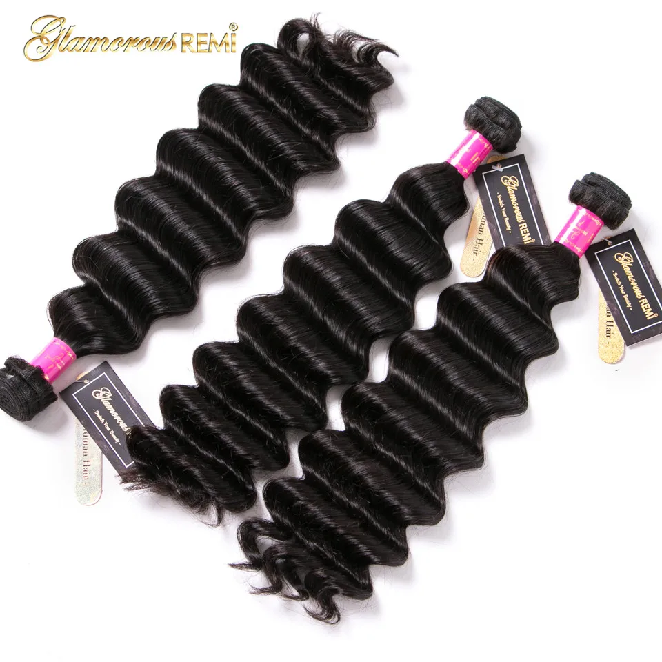 Пряди глубоких волн с застежкой свободные пучки человеческих волос глубокими