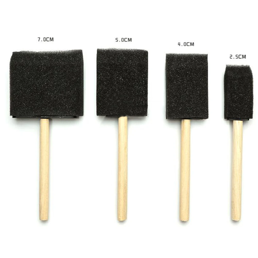 4x губчатая кисть для затенения с деревянной ручкой детей креативные DIY раннее