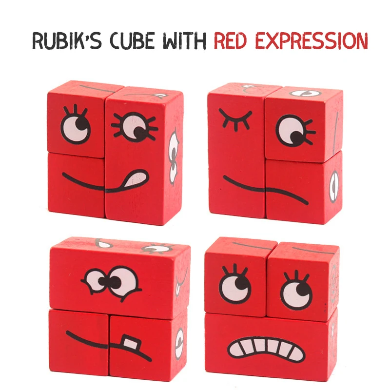 Монтессори образовательные геометрические меняющие лицо строительные блоки