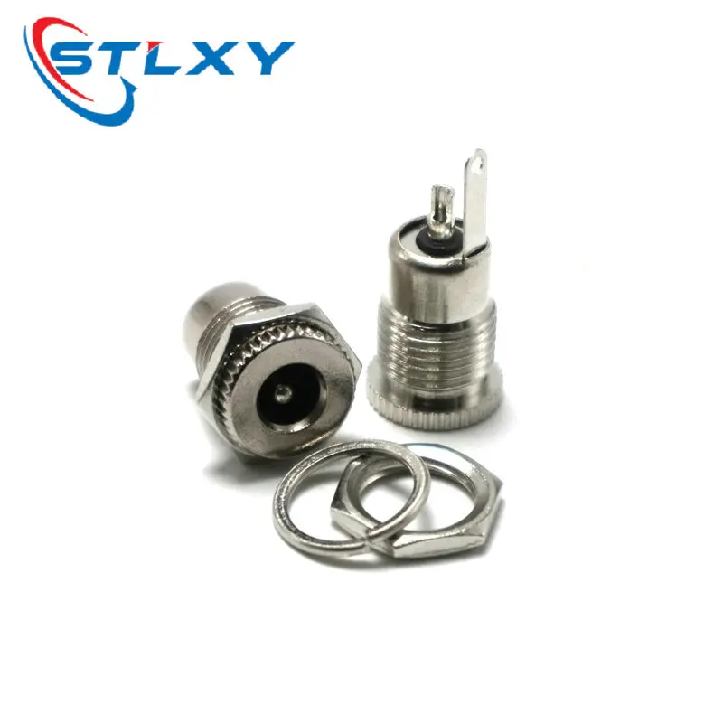 2Pcs DC-099 5.5mm x 2.1mm 2.5mm 1.3 DC Power Jack Socket DC099 Female Panel Mount Connector Metal 5.5*2.1 5.5*2.5 | Строительство и