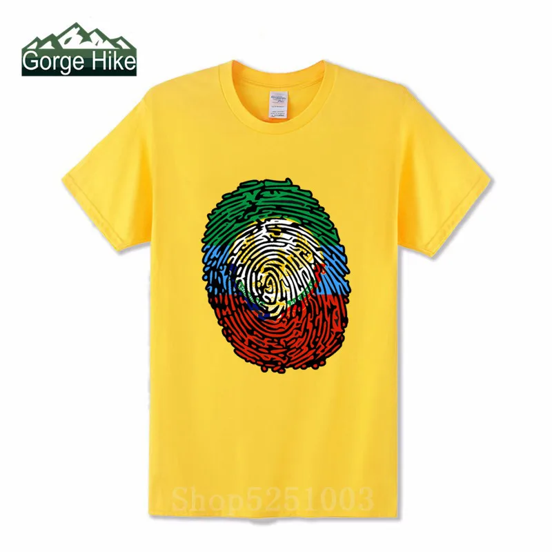 Дагестанская ДНК футболка daedestan флаг отпечаток пальца в полоску мужская 100%