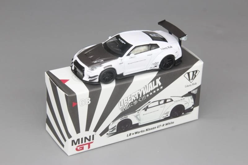 

Mini GT 1/64 Nissan R35 GT-R GTR Pink pig LB Rv sports car model