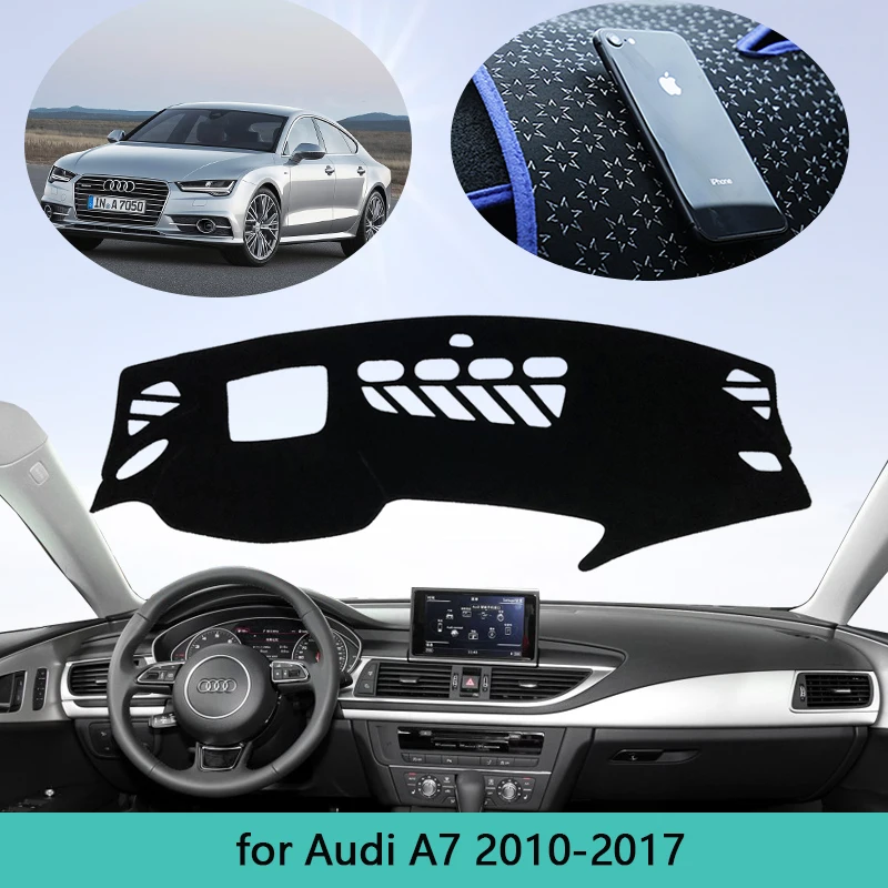 

Car Dashboard Carpet Cover For Audi A7 2010~2017 4G8 Dash Mat Cape Anti-dirty Sun Shade Dashmat Automotive interior Rug 2011