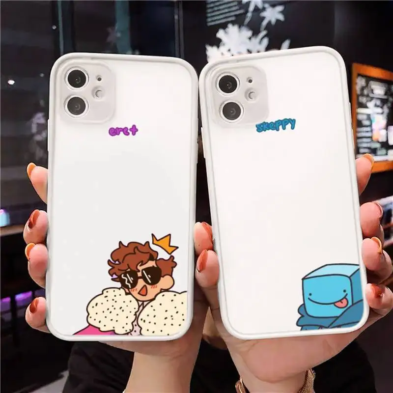 

Dream Smp Phone Case Transparent Matte For IPhone7 8 11 12 Mini Pro X XR MAX Plus Cover Shell
