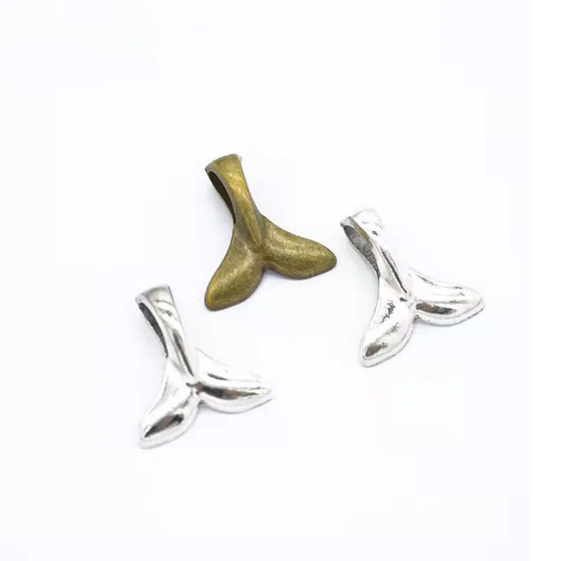 

20pcs/lot 17*16mm Alloy Fishtail Charm Pendant For Jewelry Making