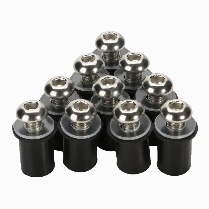 10pcs 5mm/0.20in Motorcycle Windscreen Windshield Bolt Screw Kit Bolts Screws Nut Fastener Drop shipping | Автомобили и мотоциклы