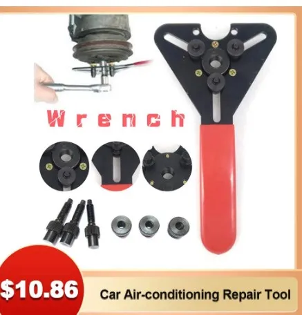 

Новый инструмент для ремонта автомобильного кондиционера, гаечный ключ A/C, компрессор, съемник сцепления, комплект ручных инструментов, съе...