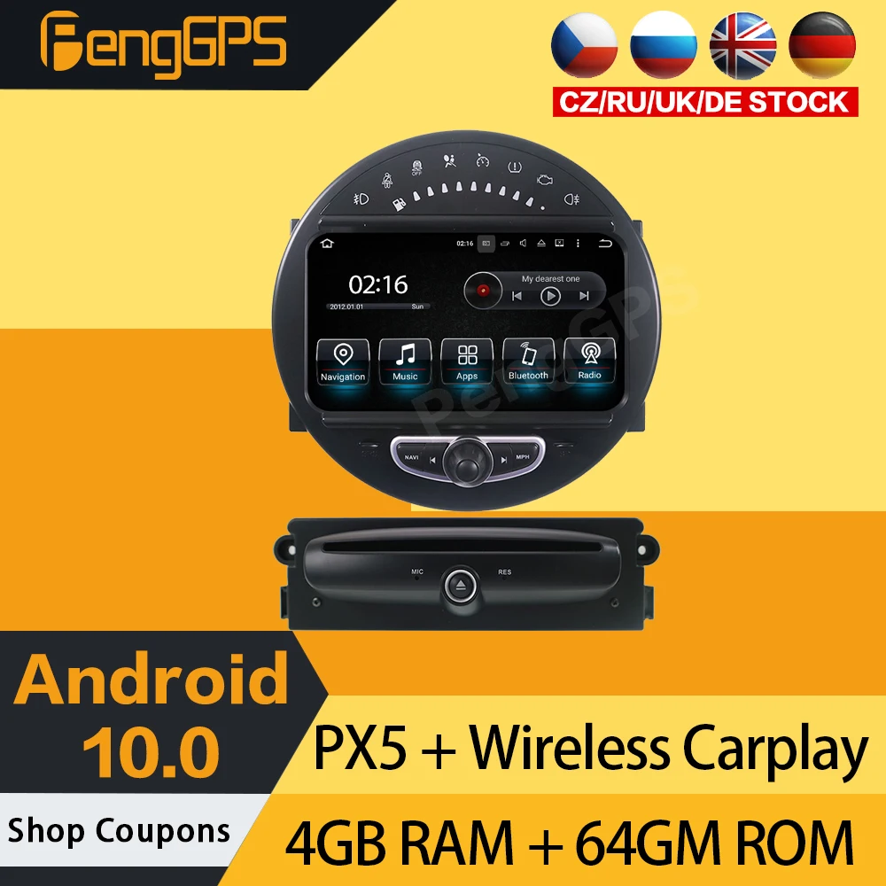 

2 Din CD DVD Player For MINI 2006-2014 Android Radio Multimedia Touchscreen GPS Navigation Headunit Carplay Car Stereo 8core USB