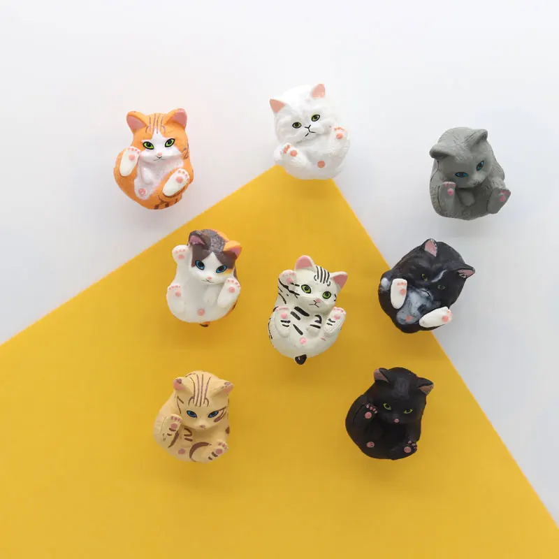 

25mm gato bonito animal geladeira maget decoração para casa adesivo magnético crianças como mini presente pvc forte ímã pasta