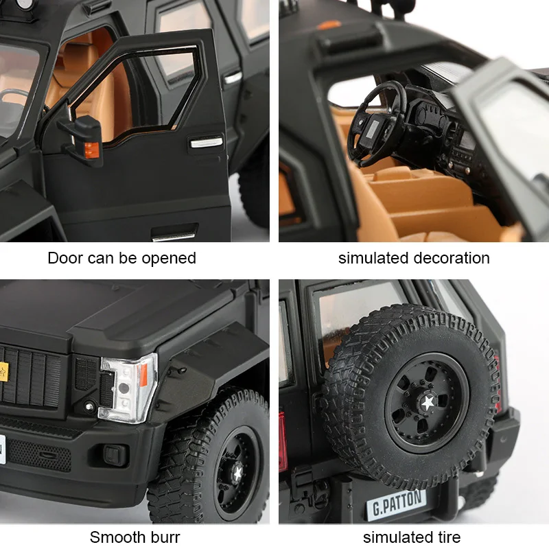 

Alloy car model sound and light six open explosion-proof off-road vehicle children's toy car model 867
