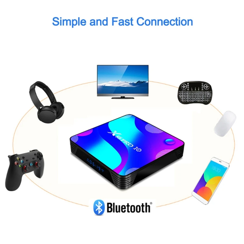 И ТВ приставка roid 10 0 Smart TV MAX 4 Гб RA M 128 ГБ ROM RK3318 BT 5 8G двухдиапазонный Wi Fi медиаплеер
